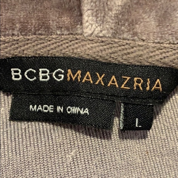 BCBGMaxAzria Gray Velour Track Jacket - Picture 5 of 6